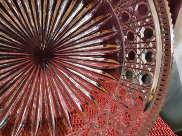 Kuhinjski setovi: Cinija nova velika Zajecar kristal i led kristal. rucni rad 70te — 6