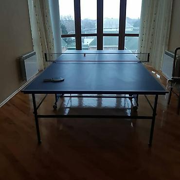 nerd: Təkərli yığılıb açılan rahat daşınan tenis stolu. Yenidir Ölçüləri tam — 5