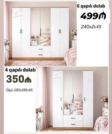 dolablar ve qiymetleri: Yeni, 6 qapı, Güzgülü, Açılan, Düz dolab — 1