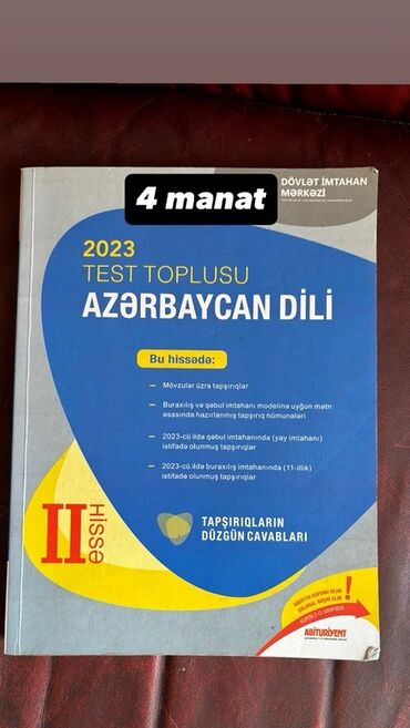 azərbaycan dili test toplusu 2023 pdf yukle: Азербайджанский язык Тесты 11 класс, 2 часть, 2023 год