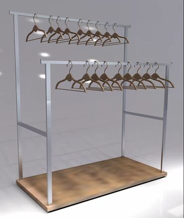 вешалки для одежды напольные оригинальные: Mağaza üçün metal paltar asqısı stendləri - Dizayn: Minimalist və