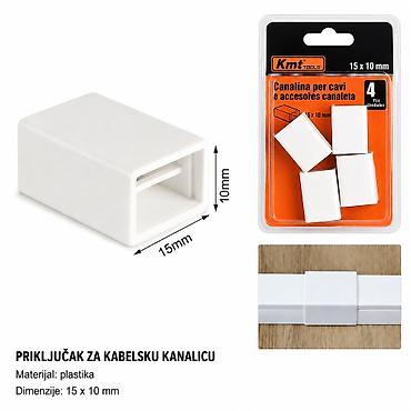 Electrical Materials: KMT Spojka za kanale 15 × 10 mm – 4 kom Opis: - Spojka za kanale — 1