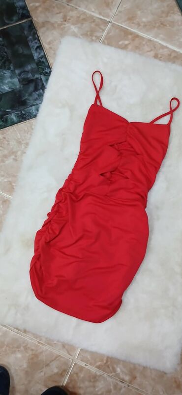 azel haljine: XS (EU 34), color - Red, Cocktail, With the straps