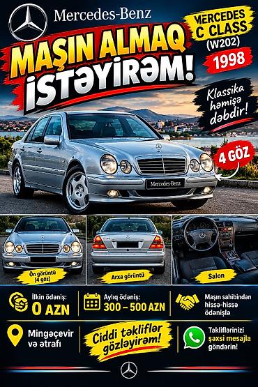 klassik masinlar: Mercedes-Benz C-Class (W202), 1998 – klassik “4 göz” sedan — 1