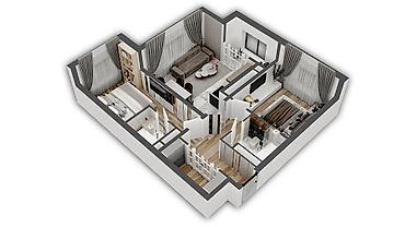 Продажа квартир: 3 комнаты, 82 м², Технопарк Элитка, 10 этаж, ПСО (под самоотделку) — 2