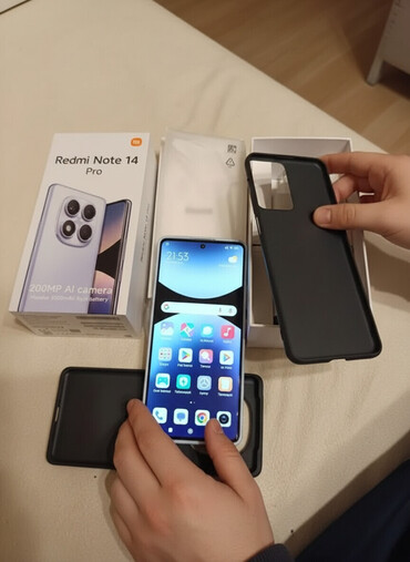 Redmi: Redmi Note 14 Pro, 512 GB, rəng - Mavi, Sensor, Barmaq izi, İki sim kartlı — 1