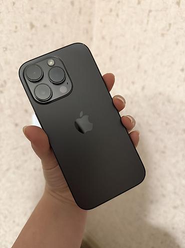 IPhone 14 Pro, Б/у, 256 ГБ, Черный, Зарядное устройство, Чехол, Коробка, 77 %