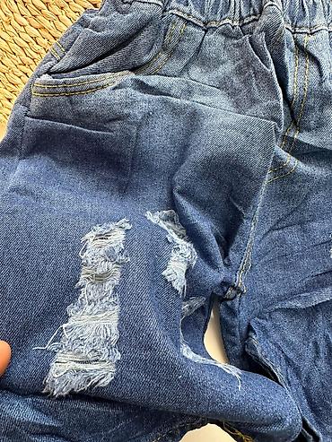 cins uşaq şortları: Uşaq üçün cins şort - Material: yumşaq denim (cins) - Rəng: tünd mavi — 4
