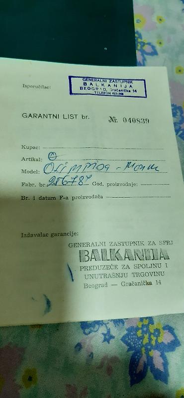 Ostalo: Olympia Monica očuvano ko novo — 4