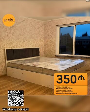 Sifarişlə divanlar: İkinəfərlik çarpayı, Bazalı, Matras ilə