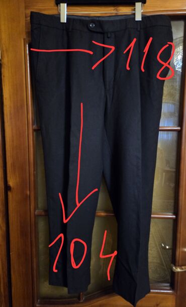 Şalvarlar: Klassik Şalvar, Massimo Dutti, rəng - Qara — 8