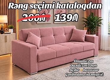 Açılan mexanizmli, bazalı divan - Rəng seçimi kataloqdan - Ümumi
