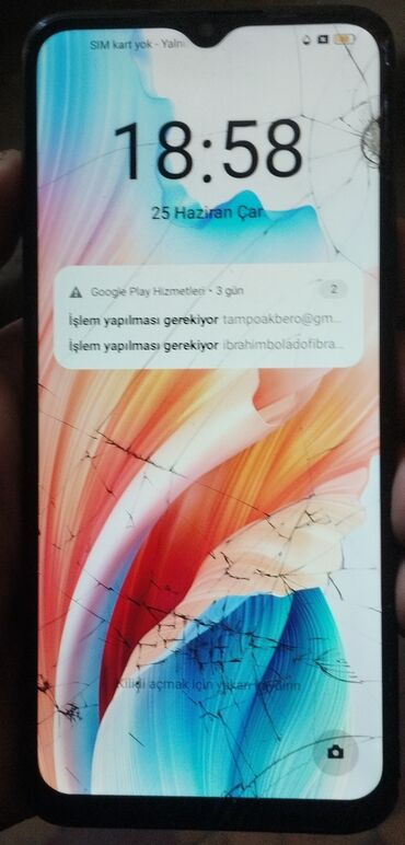 часы на телефон fly: Oppo A38, 128 GB, rəng - Qara, Qırıq, Sensor, İki sim kartlı