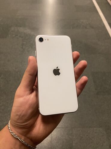 i̇phon x: IPhone SE 2020, 64 GB, Ağ, Zəmanət, Barmaq izi, Simsiz şarj