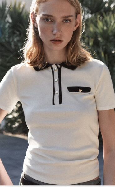 полузамок женский: Футболка, Zara, Жаңы, S (EU 36)