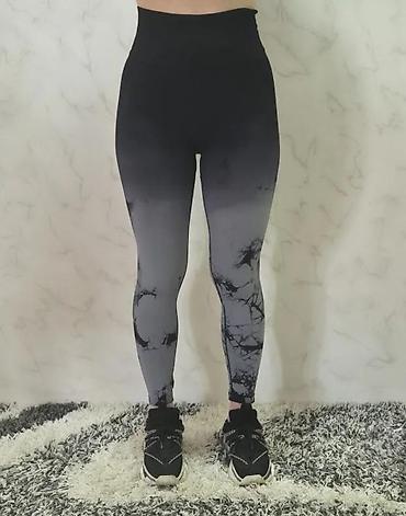 Helanke, biciklistički šortsevi: Ženske sportske helanke – visoki struk, bez šavova, elastične - — 2