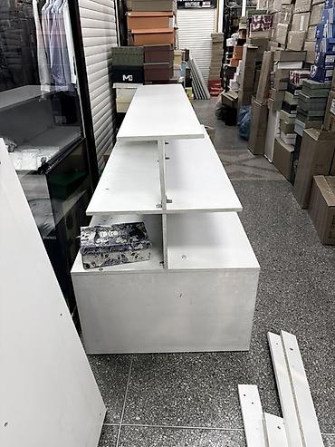Соода жабдуулары: Торговый островной стеллаж/прилавок для магазина. - Материал: ЛДСП — 1