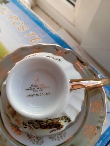 cawka: Çay dəsti, rəng - Ağ, 6 nəfərlik — 2