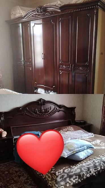gence matras: Klassik üslubda yataq otağı mebel dəsti - Material: tünd qəhvəyi — 1