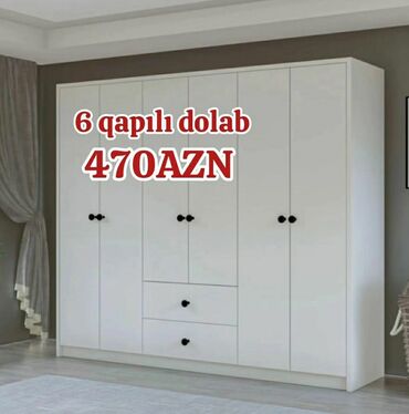koridorda qarderob: Гардеробный шкаф, Новый, 5 дверей, Распашной, Прямой шкаф, Азербайджан