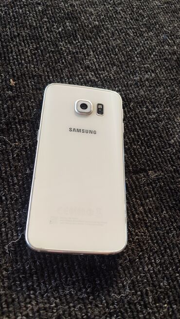 поставки для телефона: Samsung Galaxy S6 Edge, Колдонулган, 32 ГБ, түсү - Ак, 1 SIM