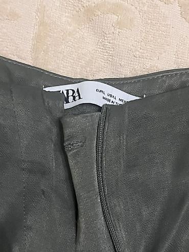 куртка zara: Брюки, Zara, L, цвет - Зеленый — 3