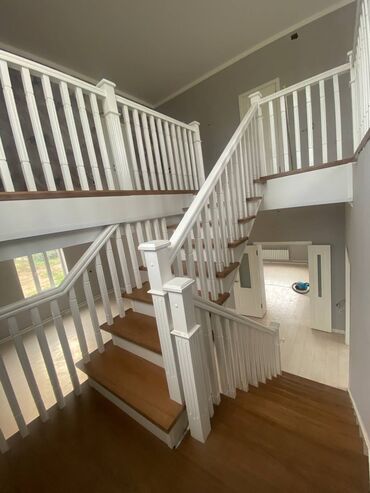 Деревянные лестницы: Деревянная лестница Для дома, Вид дерева: Грецский орех, Форма лестницы: Прямая, Стиль: Классический — 24