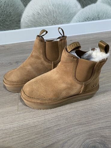 ботинки с подогревом: Зимние угги/ботинки UGG (модель челси) - Цвет: классический каштан