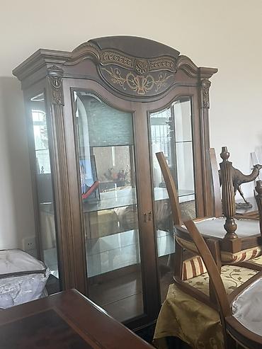 qab qaşiq: Klassik üslubda taxta qonaq otağı mebel dəsti - Material: keyfiyyətli — 5