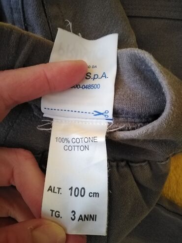 Pantalone: PRIMIGI ORIGINAL italijanske pantalone za decake sive boje 100% pamuk — 5