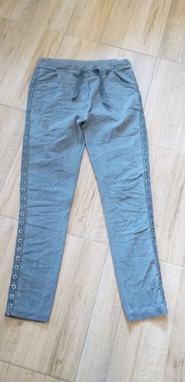 pantalone sa resama: M (EU 38), L (EU 40), Normalan struk, Ravne nogavice
