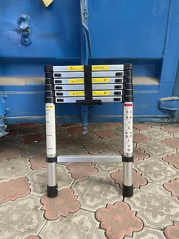 Телескопические стремянки: Телескопическая стремянка, Высота: До 2 м, Новый, Материал: Алюминий — 5