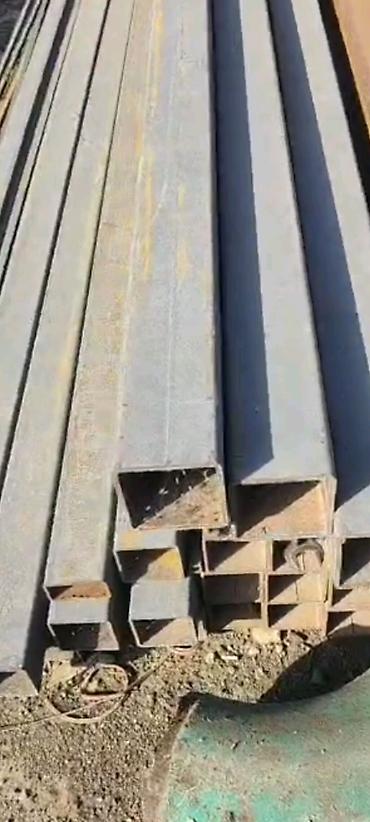 plastik qapı və pəncərələr: Dəmir profil 100×100 boyları 6 metre stenkası 5mm bir metresi 10 manat — 1