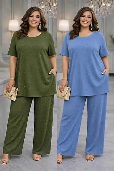 Kompleti: Ženski komplet za svečane i svakodnevne prilike – plus size - — 4