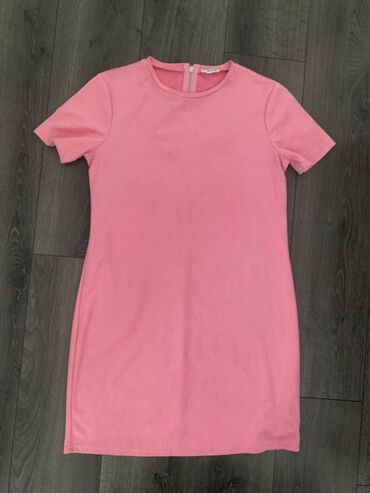zara košulja haljina: Zara M (EU 38), bоја - Roze, Everyday dress, Kratkih rukava