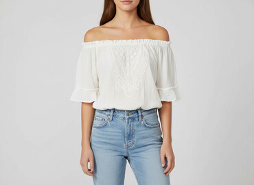 bluzki z kokardą na ramieniu: Hollister, Women's blouse, size S