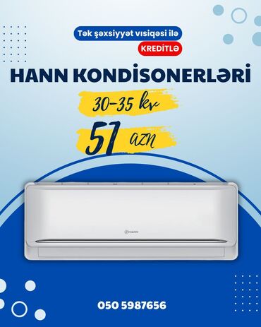 бу кондиционер купить: Kondisioner Yeni, 30-35 kv. m, Split sistem, Kredit var, Pulsuz quraşdırılma