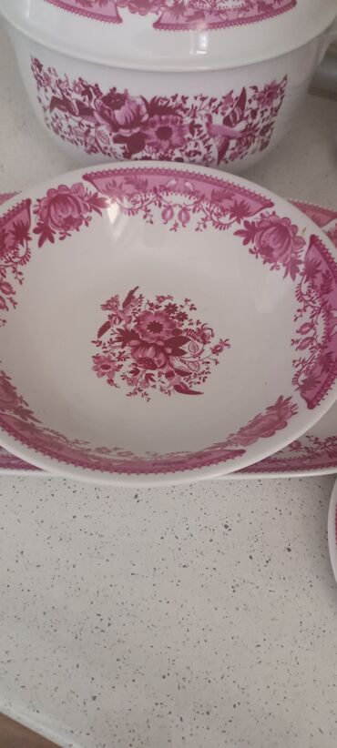сушилка для посуды: Обеденный набор, цвет - Розовый, Фарфор, Германия