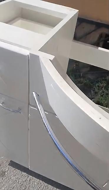hamam ucun aksessuarlar: Ağ rəngli vanna otağı mebel dəsti - Material: MDF/laminat əsaslı — 3