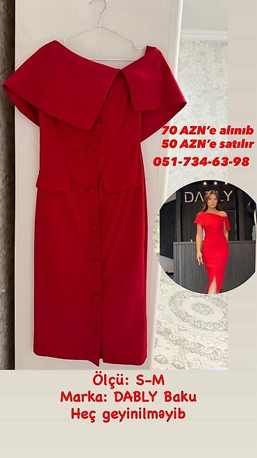 индивидуалки баку: Qırmızı rəngdə, şık kokteyl/axşam donu - Marka: DABLY Baku - Ölçü — 1