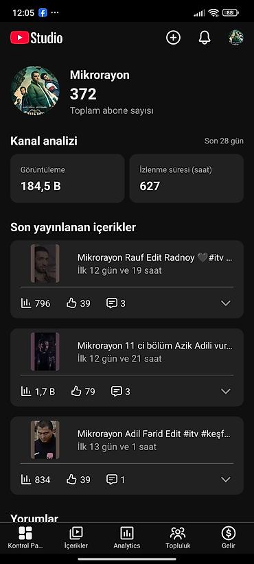 YouTube kanal satışı – “Mikrorayon” Xüsusiyyətlər: Qiyməti 50 manat