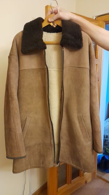 дубленка мужская натуральная: Куртка 6XL (EU 52), 7XL (EU 54), 8XL (EU 56), цвет - Бежевый