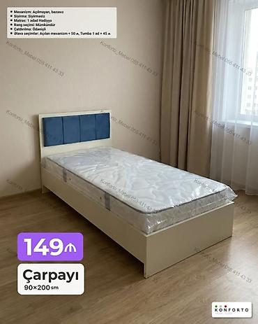 Çarpayı – 90×200 sm - Mexanizm: açılmayan, bazasız - Sıyırma
