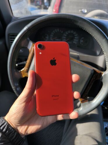 Apple iPhone: IPhone Xr, Б/у, 128 ГБ, Красный, Зарядное устройство, Защитное стекло, Чехол