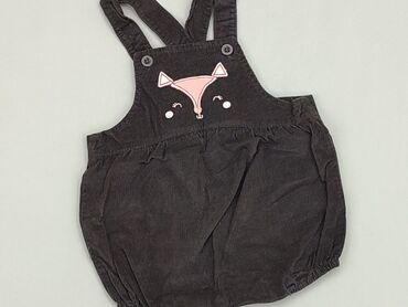 czarne szerokie spodnie z dziurami: Dungarees, 3-6 months, condition - Very good