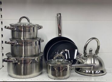 купить набор кастрюль по акции: Набор посуды #набор кастрюли #чайник
