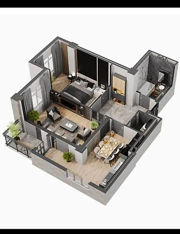 доолот строй: 2 комнаты, 68 м², Технопарк Элитка, 12 этаж, ПСО (под самоотделку) — 4