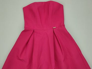 różowa satynowa sukienki: Sukienka, S, stan - Bardzo dobry