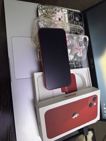 телефон редми нот 13 про: IPhone 13, Колдонулган, 128 ГБ, Кызыл, Куту