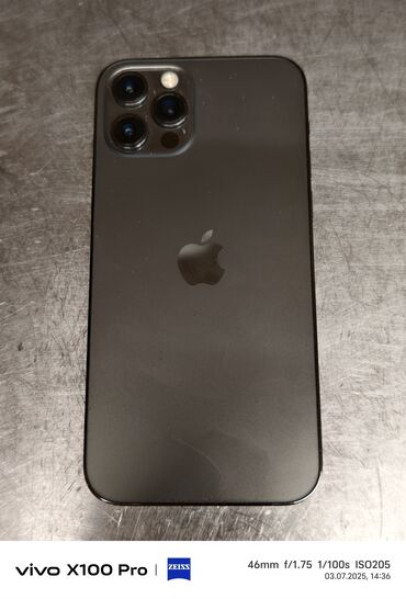 купить бэушные телефоны: IPhone 12, Колдонулган, 128 ГБ, Space Gray, Каптама, 100 %